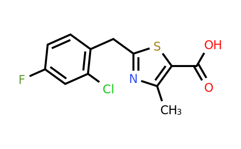 CAS 1110717-80-0 | 2-[(2-chloro-4-fluorophenyl)methyl]-4-methyl-1,3-thiazole-5-carboxylic acid