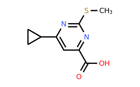 CAS 1118787-11-3 | 6-Cyclopropyl-2-(methylsulfanyl)pyrimidine-4-carboxylic acid