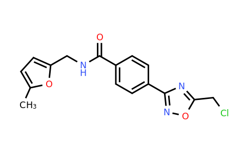 CAS 1119452-10-6 | 4-(5-(Chloromethyl)-1,2,4-oxadiazol-3-yl)-N-((5-methylfuran-2-yl)methyl)benzamide