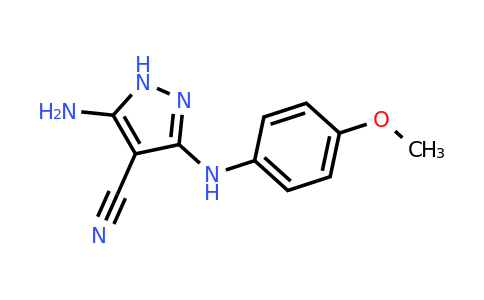 CAS 112606-39-0 | 5-amino-3-[(4-methoxyphenyl)amino]-1H-pyrazole-4-carbonitrile