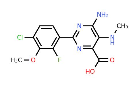 CAS 1126320-17-9 | 6-Amino-2-(4-chloro-2-fluoro-3-methoxyphenyl)-5-(methylamino)pyrimidine-4-carboxylic acid