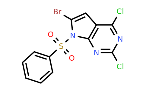 CAS 1131992-26-1 | 7-(benzenesulfonyl)-6-bromo-2,4-dichloro-7H-pyrrolo[2,3-d]pyrimidine