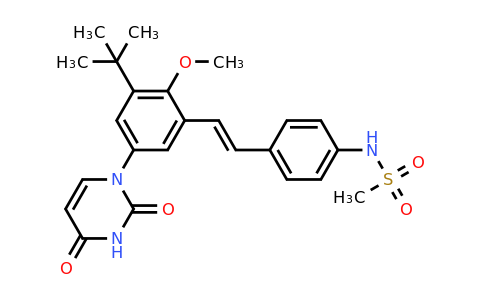 CAS 1132936-00-5 | (E)-N-(4-(3-(tert-Butyl)-5-(2,4-dioxo-3,4-dihydropyrimidin-1(2H)-yl)-2-methoxystyryl)phenyl)methanesulfonamide