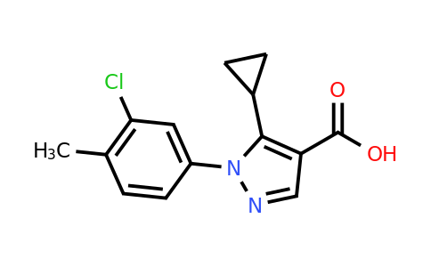 CAS 1135055-11-6 | 1-(3-Chloro-4-methylphenyl)-5-cyclopropyl-1H-pyrazole-4-carboxylic acid