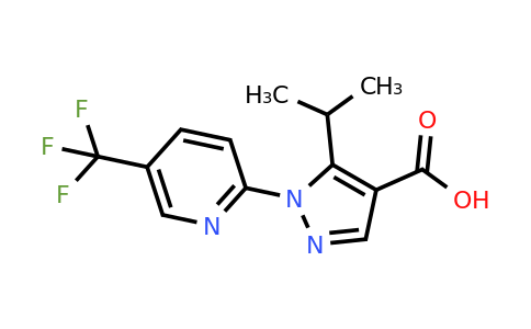 CAS 1135324-04-7 | 5-(Propan-2-yl)-1-[5-(trifluoromethyl)pyridin-2-yl]-1H-pyrazole-4-carboxylic acid
