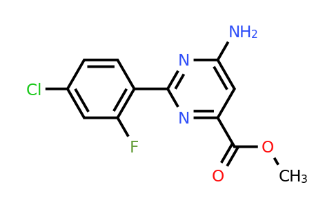 CAS 1136962-08-7 | Methyl 6-amino-2-(4-chloro-2-fluorophenyl)pyrimidine-4-carboxylate