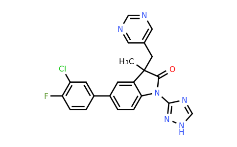 CAS 1141080-15-0 | 5-(3-Chloro-4-fluorophenyl)-3-methyl-3-(pyrimidin-5-ylmethyl)-1-(1H-1,2,4-triazol-3-yl)indolin-2-one