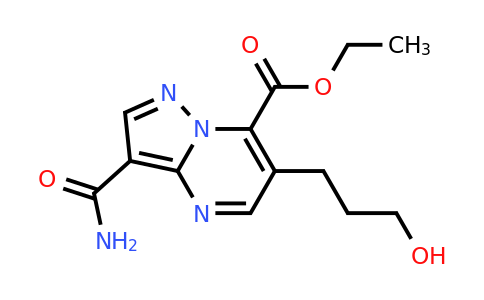 CAS 1146290-33-6 | Ethyl 3-carbamoyl-6-(3-hydroxypropyl)pyrazolo[1,5-a]pyrimidine-7-carboxylate