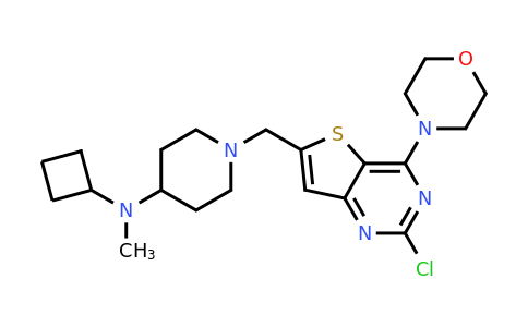 CAS 1147423-09-3 | 1-((2-chloro-4-morpholinothieno[3,2-d]pyrimidin-6-yl)methyl)-N-cyclobutyl-N-methylpiperidin-4-amine