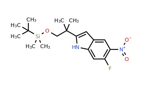 CAS 1152311-79-9 | 2-{1-[(tert-butyldimethylsilyl)oxy]-2-methylpropan-2-yl}-6-fluoro-5-nitro-1H-indole