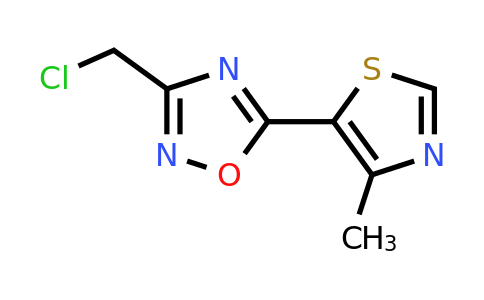 CAS 1152504-93-2 | 3-(chloromethyl)-5-(4-methyl-1,3-thiazol-5-yl)-1,2,4-oxadiazole