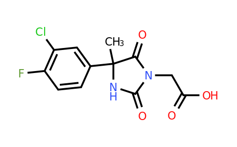 CAS 1152513-96-6 | 2-[4-(3-chloro-4-fluorophenyl)-4-methyl-2,5-dioxoimidazolidin-1-yl]acetic acid