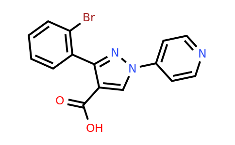 CAS 1153043-83-4 | 3-(2-bromophenyl)-1-(pyridin-4-yl)-1H-pyrazole-4-carboxylic acid