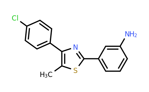 CAS 1154912-16-9 | 3-(4-(4-Chlorophenyl)-5-methylthiazol-2-yl)aniline