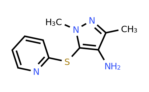 CAS 1157093-59-8 | 1,3-Dimethyl-5-(pyridin-2-ylsulfanyl)-1H-pyrazol-4-amine