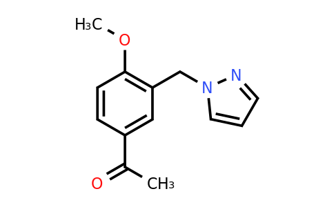 CAS 1157748-17-8 | 1-{4-methoxy-3-[(1H-pyrazol-1-yl)methyl]phenyl}ethan-1-one