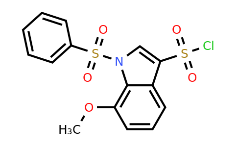 CAS 1158210-45-7 | 1-(benzenesulfonyl)-7-methoxy-indole-3-sulfonyl chloride