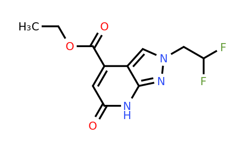 CAS 1160246-07-0 | Ethyl 2-(2,2-difluoroethyl)-6-oxo-6,7-dihydro-2H-pyrazolo[3,4-b]pyridine-4-carboxylate
