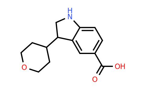 CAS 1160248-21-4 | 3-(Tetrahydro-2H-pyran-4-yl)indoline-5-carboxylic acid