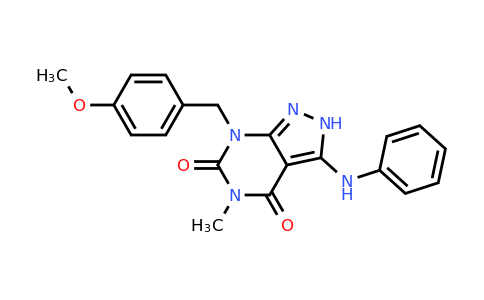 CAS 1160521-51-6 | 7-[(4-methoxyphenyl)methyl]-5-methyl-3-(phenylamino)-2H,4H,5H,6H,7H-pyrazolo[3,4-d]pyrimidine-4,6-dione