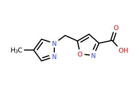 CAS 1170258-35-1 | 5-[(4-methyl-1H-pyrazol-1-yl)methyl]-1,2-oxazole-3-carboxylic acid