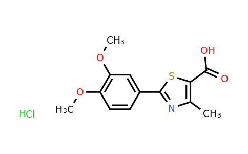 CAS 1170288-04-6 | 2-(3,4-Dimethoxyphenyl)-4-methyl-1,3-thiazole-5-carboxylic acid hydrochloride