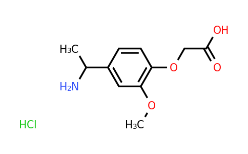 CAS 1170395-91-1 | 2-[4-(1-Aminoethyl)-2-methoxyphenoxy]acetic acid hydrochloride