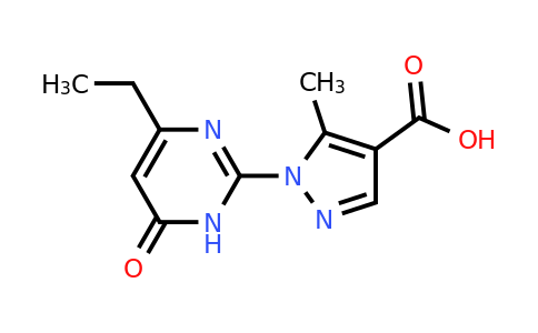 CAS 1170600-63-1 | 1-(4-ethyl-6-oxo-1,6-dihydropyrimidin-2-yl)-5-methyl-1H-pyrazole-4-carboxylic acid