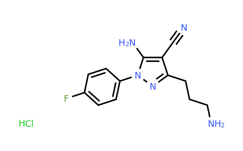 CAS 1170656-69-5 | 5-Amino-3-(3-aminopropyl)-1-(4-fluorophenyl)-1H-pyrazole-4-carbonitrile hydrochloride