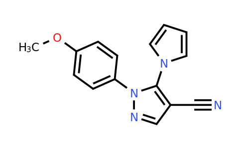 CAS 1170965-84-0 | 1-(4-Methoxyphenyl)-5-(1H-pyrrol-1-yl)-1H-pyrazole-4-carbonitrile