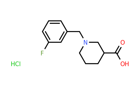 CAS 1172562-01-4 | 1-[(3-Fluorophenyl)methyl]piperidine-3-carboxylic acid hydrochloride