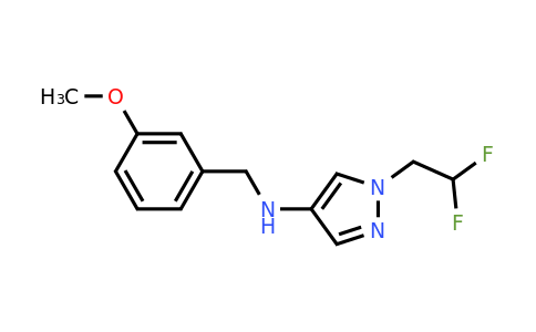 CAS 1172821-54-3 | 1-(2,2-Difluoroethyl)-N-(3-methoxybenzyl)-1H-pyrazol-4-amine