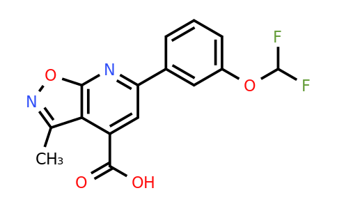 CAS 1174858-05-9 | 6-(3-(Difluoromethoxy)phenyl)-3-methylisoxazolo[5,4-b]pyridine-4-carboxylic acid