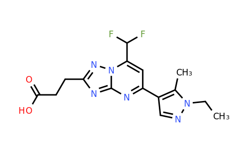 CAS 1174869-32-9 | 3-(7-(Difluoromethyl)-5-(1-ethyl-5-methyl-1H-pyrazol-4-yl)-[1,2,4]triazolo[1,5-a]pyrimidin-2-yl)propanoic acid