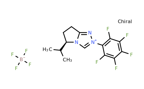 CAS 1175052-07-9 | (R)-5-isopropyl-2-(perfluorophenyl)-6,7-dihydro-5H-pyrrolo[2,1-c][1,2,4]triazol-2-ium tetrafluoroborate