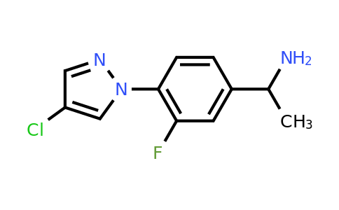 CAS 1178482-37-5 | 1-[4-(4-chloro-1H-pyrazol-1-yl)-3-fluorophenyl]ethan-1-amine