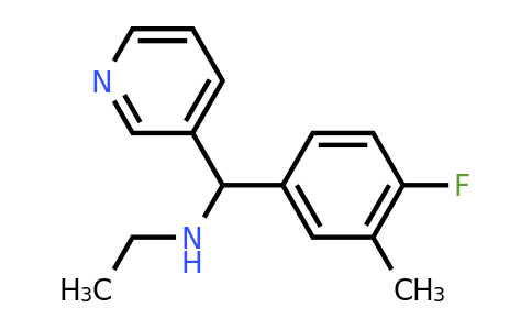 CAS 1179861-37-0 | Ethyl[(4-fluoro-3-methylphenyl)(pyridin-3-yl)methyl]amine