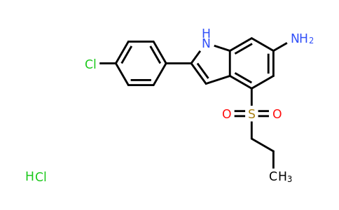 CAS 1181457-71-5 | 2-(4-Chlorophenyl)-4-(propane-1-sulfonyl)-1H-indol-6-amine hydrochloride