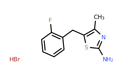 CAS 1181458-64-9 | 5-[(2-Fluorophenyl)methyl]-4-methyl-1,3-thiazol-2-amine hydrobromide