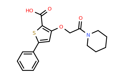 CAS 1181458-89-8 | 3-[2-Oxo-2-(piperidin-1-yl)ethoxy]-5-phenylthiophene-2-carboxylic acid