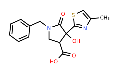 CAS 1181521-21-0 | 1-Benzyl-4-hydroxy-4-(4-methyl-1,3-thiazol-2-yl)-5-oxopyrrolidine-3-carboxylic acid
