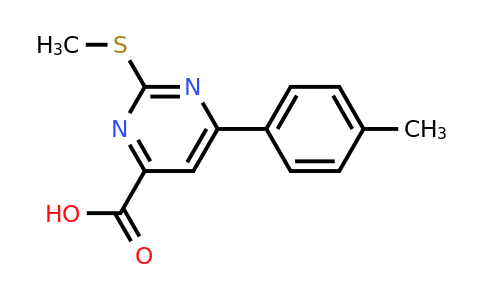 CAS 1181805-21-9 | 2-(Methylthio)-6-(p-tolyl)pyrimidine-4-carboxylic acid