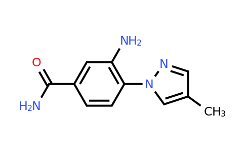 CAS 1182766-09-1 | 3-amino-4-(4-methyl-1H-pyrazol-1-yl)benzamide