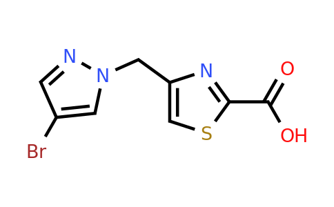 CAS 1183179-48-7 | 4-[(4-bromo-1H-pyrazol-1-yl)methyl]-1,3-thiazole-2-carboxylic acid