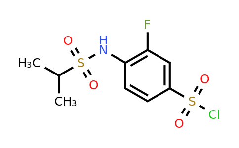 CAS 1183324-12-0 | 3-fluoro-4-(propane-2-sulfonamido)benzene-1-sulfonyl chloride