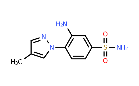 CAS 1183337-77-0 | 3-amino-4-(4-methyl-1H-pyrazol-1-yl)benzene-1-sulfonamide