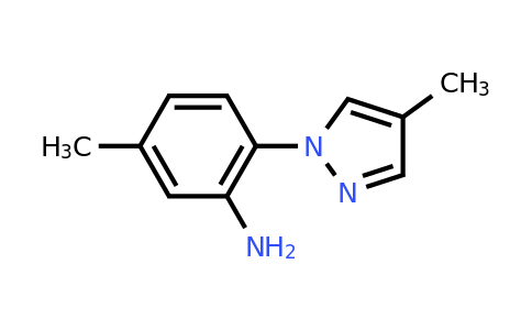 CAS 1184546-75-5 | 5-methyl-2-(4-methyl-1H-pyrazol-1-yl)aniline