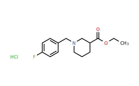 CAS 1185108-00-2 | ethyl 1-[(4-fluorophenyl)methyl]piperidine-3-carboxylate hydrochloride