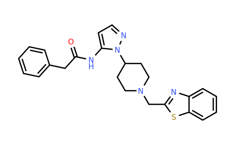 CAS 1185365-02-9 | N-(1-{1-[(1,3-Benzothiazol-2-Yl)Methyl]Piperidin-4-Yl}-1H-Pyrazol-5-Yl)-2-Phenylacetamide