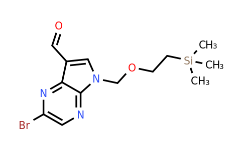 CAS 1185428-34-5 | 2-bromo-5-((2-(trimethylsilyl)ethoxy)methyl)-5H-pyrrolo[2,3-b]pyrazine-7-carbaldehyde